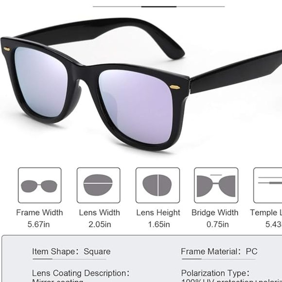 Classic purple sunglasses